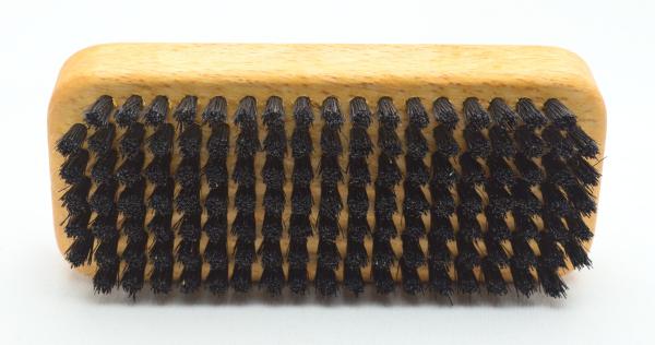 Handwerker Handwaschbürste, kräftige schwarze Naturborsten, 7 Reihen, Griffmulden für guten Halt.